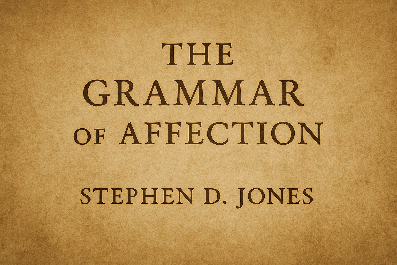 The Grammar of Affection